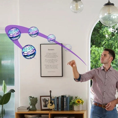 Dronă OZN SpinNova™ – Jucărie Zburătoare cu Control prin Senzori și Lumini LED