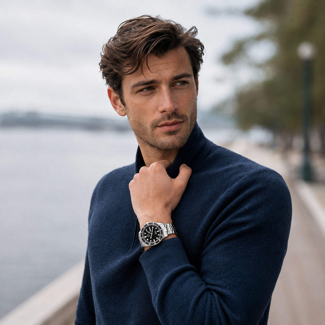 Ceas Elvețian Premium Submariner – Design de Lux Tip Diver, Negru Elegant (Arată scump, fără să plătești mii)