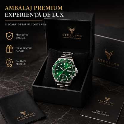 Ceas Elvețian Oruss Sterling Ascend Submarine – Verde Metalizat