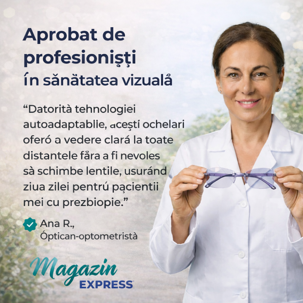 Ochelari Inteligenți 3-în-1 RayPro™: Vedere Perfectă la Orice Distanță | Lentile Auto-Reglabile cu Filtru Lumină Albastră | Ideali pentru Condus | CADOU Toc din Piele + 30 Zile Testare Fără Risc