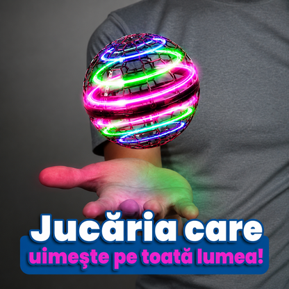 Dronă OZN SpinNova™ – Jucărie Zburătoare cu Control prin Senzori și Lumini LED