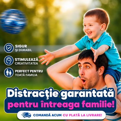 Dronă OZN SpinNova™ – Jucărie Zburătoare cu Control prin Senzori și Lumini LED