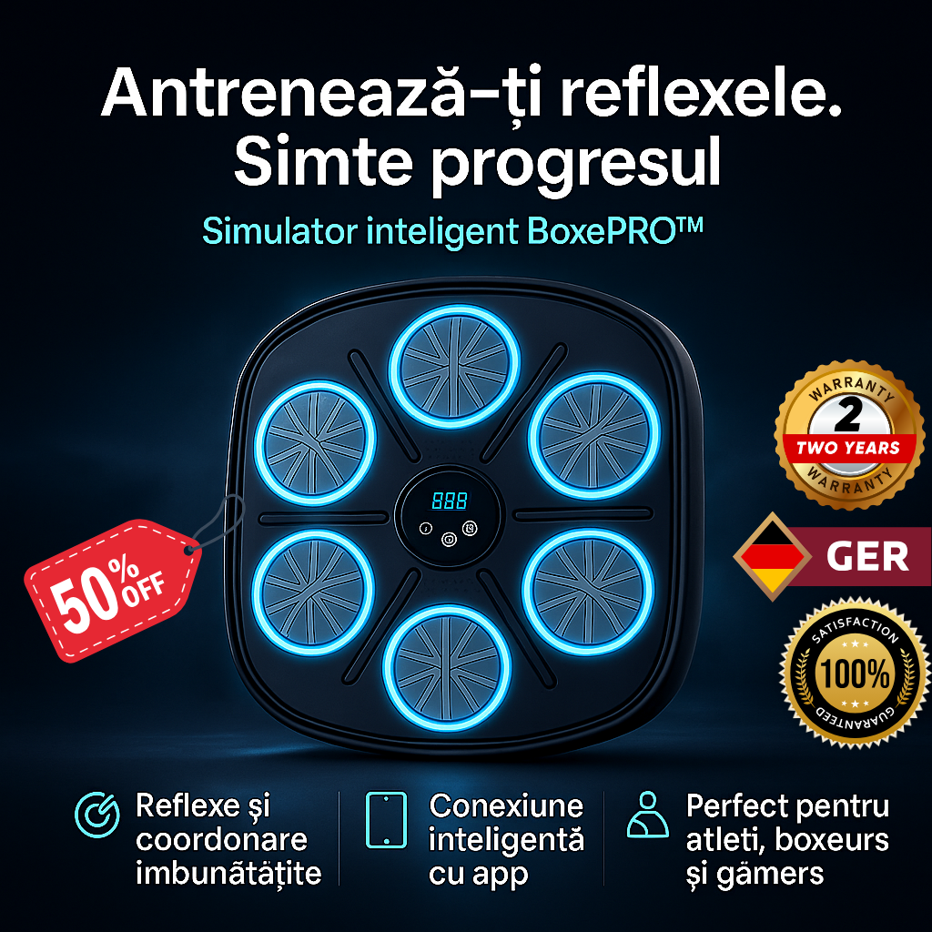 BoxePRO™ – Simulator Inteligent de Box pentru Antrenamente Acasă