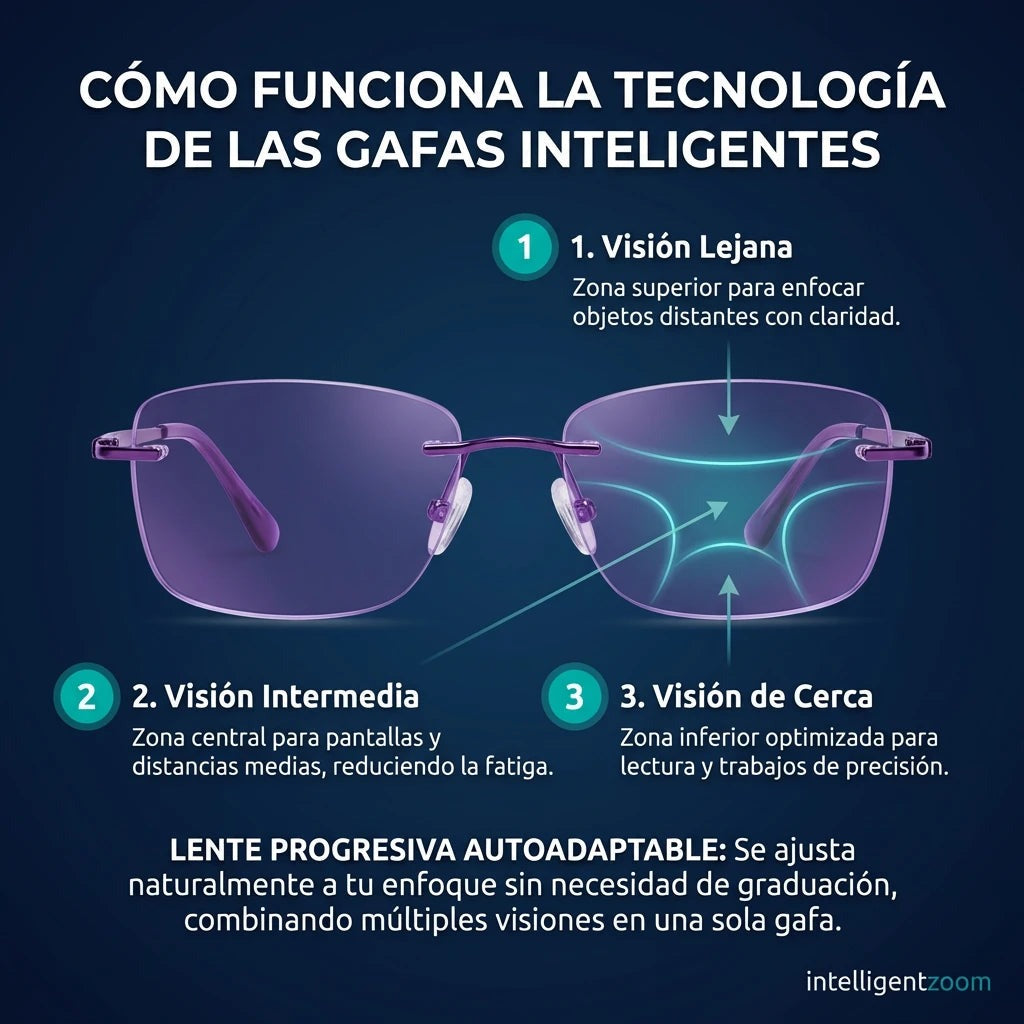 Ochelari Progresivi Inteligenți Ray™ (Vedere clară de aproape, intermediară și la distanță într-o singură pereche) Fără dioptrii | Husă din piele inclusă | 30 de zile de testare garantată